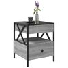 vidaXL Coffee Table with Infinity LED Grey Sonoma 40x40x51 cm