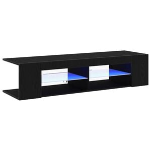vidaXL TV Cabinet Black Oak 135 x 39 x 30 cm Engineered Wood