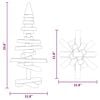 vidaXL Wooden Christmas Tree for Decoration 60 cm Solid Wood Pine
