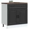 vidaXL Kitchen Base Cabinet&nbsp;Porto Black Engineered Wood