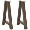 vidaXL Dining Table Legs A-Shaped 2 pcs 50x(72-73) cm Steel