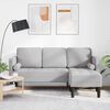 vidaXL Sofa Set with Cushion Cloud Grey 173 x 131 x 67 cm Polyester