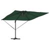 vidaXL Parasol Green 286 x 285 x 270 cm Aluminium