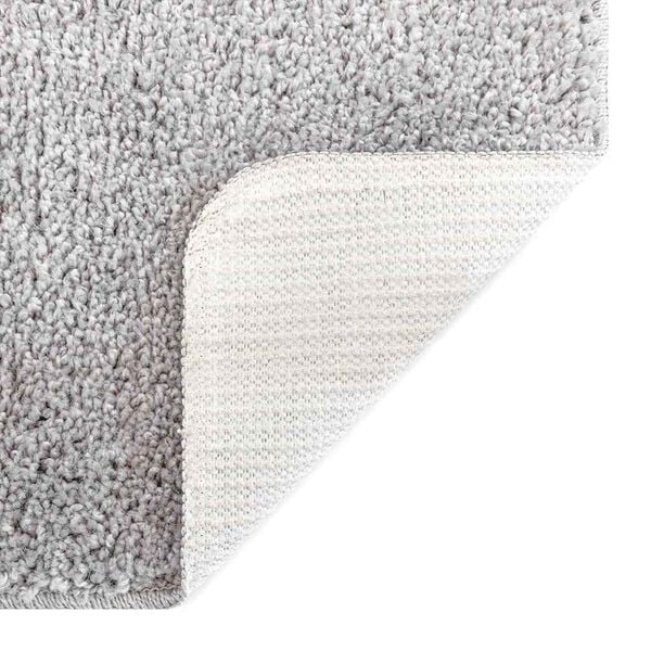 vidaXL Anti-slip Bath Mat with Toilet Cut Grey 50 x 50 cm PP