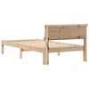 vidaXL Bed Frame with Headboard Brown 75 x 190 cm Solid Pine Wood