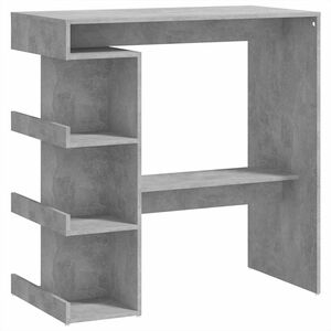 vidaXL Bar Table | Concrete grey | Engineered wood | 100x50x101.5 cm | Bar Table