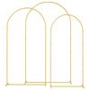 vidaXL Wedding Arch 3 pcs Gold 120 x 40 x 217 cm Steel