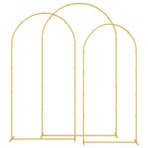 vidaXL Wedding Arch 3 pcs Gold 120 x 40 x 217 cm Steel
