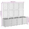 vidaXL Garden Planter with Trellis Brown 160x40x140 cm PP