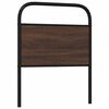 vidaXL Headboard Brown Oak 75 cm Steel and Engineered Wood