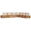 vidaXL 7 pcs Outdoor Sofa Set Solid Acacia Wood Natural