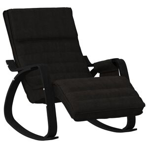 vidaXL Rocking Chair Black Fabric