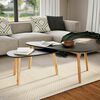 vidaXL Coffee Table Set 2 Pieces Solid Pinewood Black