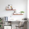 vidaXL Wall Shelf 2 pcs Red 90 x 23.5 x 4 cm Engineered Wood