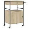 vidaXL Kitchen Trolley Sonoma Oak 56x43x89,5 cm Engineered Wood