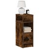 vidaXL Bedside Cabinet with Drawer Smoked Oak 25x31x66 cm