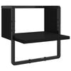 vidaXL 6 Piece Wall Shelf Set with Bars Black Engineered Wood