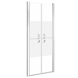 vidaXL Shower Door Half Frosted ESG 71x190 cm