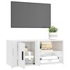 vidaXL TV Cabinet High Gloss White 80x31,5x36 cm Engineered Wood