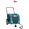 vidaXL Pet Bike Trailer Blue and Grey Oxford Fabric and Iron