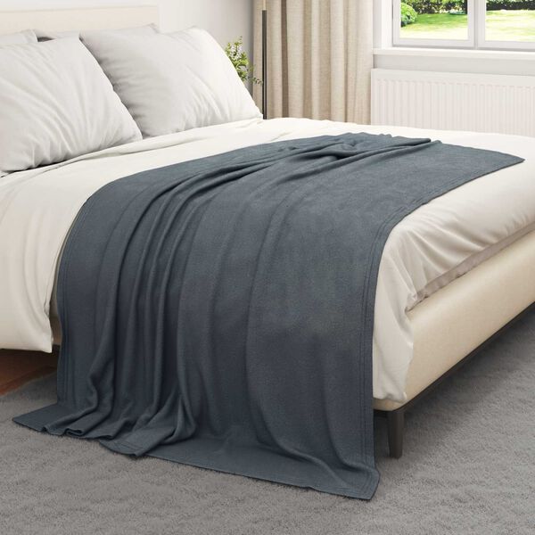 vidaXL Throw Blankets 24 pcs Dark Grey 200 x 150 cm Fleece