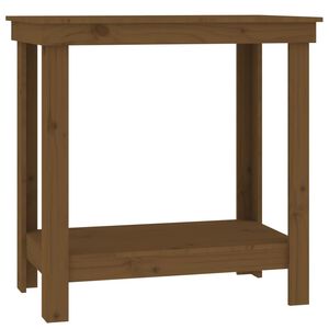 vidaXL Work Bench Honey Brown 80x50x80 cm Solid Wood Pine