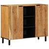 vidaXL Sideboard with Door Natural 90 x 33.5 x 75 cm Solid Acacia Wood