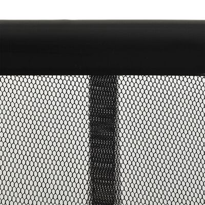 vidaXL Insect Door Screen with 5-Piece Mesh Curtain Black 120x240 cm