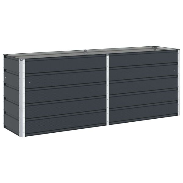 vidaXL Planter Anthracite 195 x 50 x 77 cm Galvanised Steel