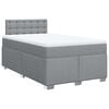 vidaXL Box Spring Bed with Mattress Light Grey 120x190 cm Fabric
