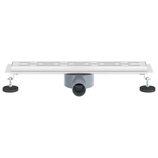 vidaXL Shower Drain Line Design with 360&deg; Siphon Silver 50 cm