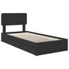 vidaXL Storage Bed with Headboard Black 100 x 200 cm Engineered Wood