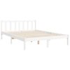 vidaXL Bed Frame without Mattress White 120x200 cm Solid Wood Pine