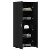 vidaXL Highboard 2 pcs Black Oak 70 x 42.5 x 185 cm