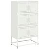 vidaXL Sideboard White 68.5x38.5x123.5 cm Steel