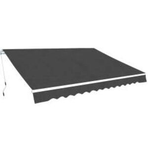 vidaXL Folding Awning Manual Operated 600 cm Anthracite (143035+144062)