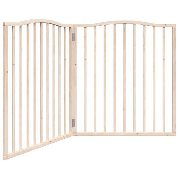 vidaXL Dog Gate Foldable 2 Panels 160 cm Poplar Wood