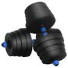 vidaXL 4-in-1 Dumbbell Set Black and Blue 121 x 19.5 x 19.5 cm