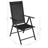 vidaXL Folding Garden Chairs 2 pcs Aluminium and Textilene Black