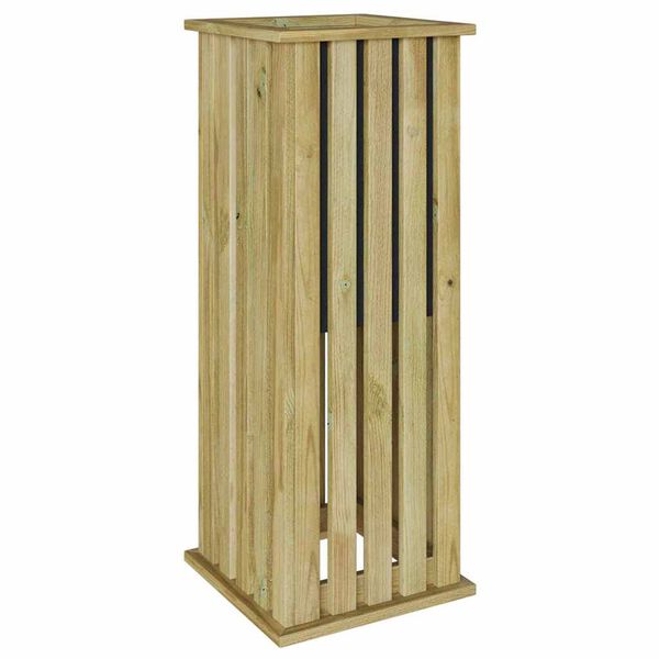 vidaXL Planter Boxes Brown 33 x 33 x 85 cm Impregnated Pine Wood