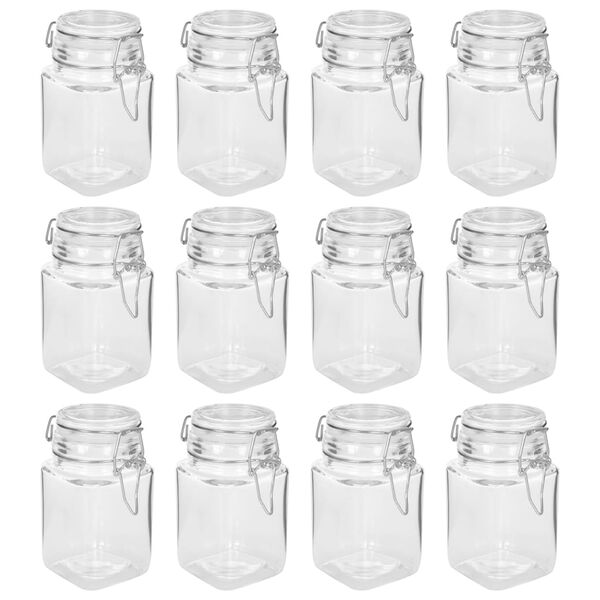 vidaXL Glass Jam Jars with Lock 12 pcs 260 ml
