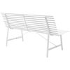 vidaXL Garden Bench 150 cm Steel White