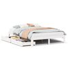 vidaXL Bed Frame with Drawers without Mattress White 135x190 cm