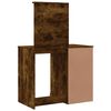 vidaXL Dressing Table with LED Lights Smoked Oak 90x42x132.5 cm