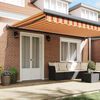 vidaXL Retractable Awning Yellow and White 4x3 m Fabric and Aluminium
