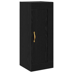 vidaXL Wall Cabinet Black Oak 34.5 x 34 x 90 cm Engineered Wood