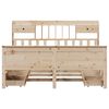 vidaXL Bookcase Bed without Mattress 180x200 cm Super King Solid Wood Pine