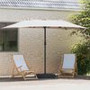 vidaXL Garden Parasol Sand and Anthracite 385 x 209 x 244 cm Polyester