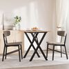 vidaXL Dining Table X-Frame 70x70x75.5 cm Solid Wood Pine and Steel