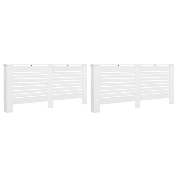 vidaXL Radiator Covers 2 pcs White 172x19x81.5 cm MDF